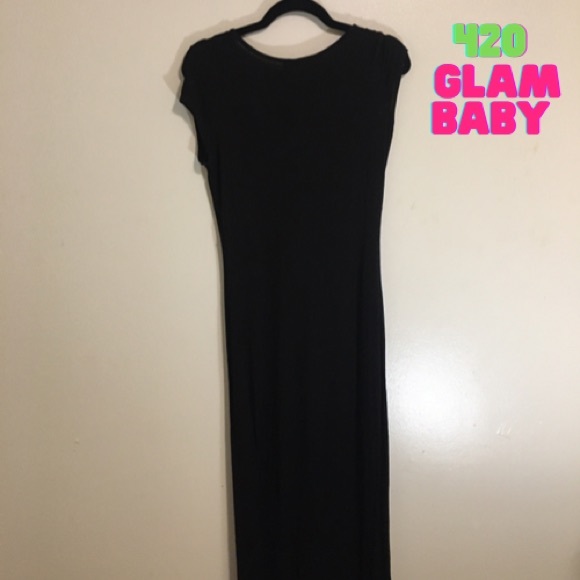 Black Short Sleeve Maxi Dreas - Picture 2 of 2